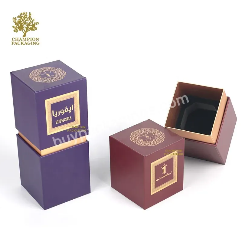 Custom Printed Essential Oil Oud Attar Bottle Packaging Box Boite De Parfum Cajas Perfume Bottle Packaging Gift Box