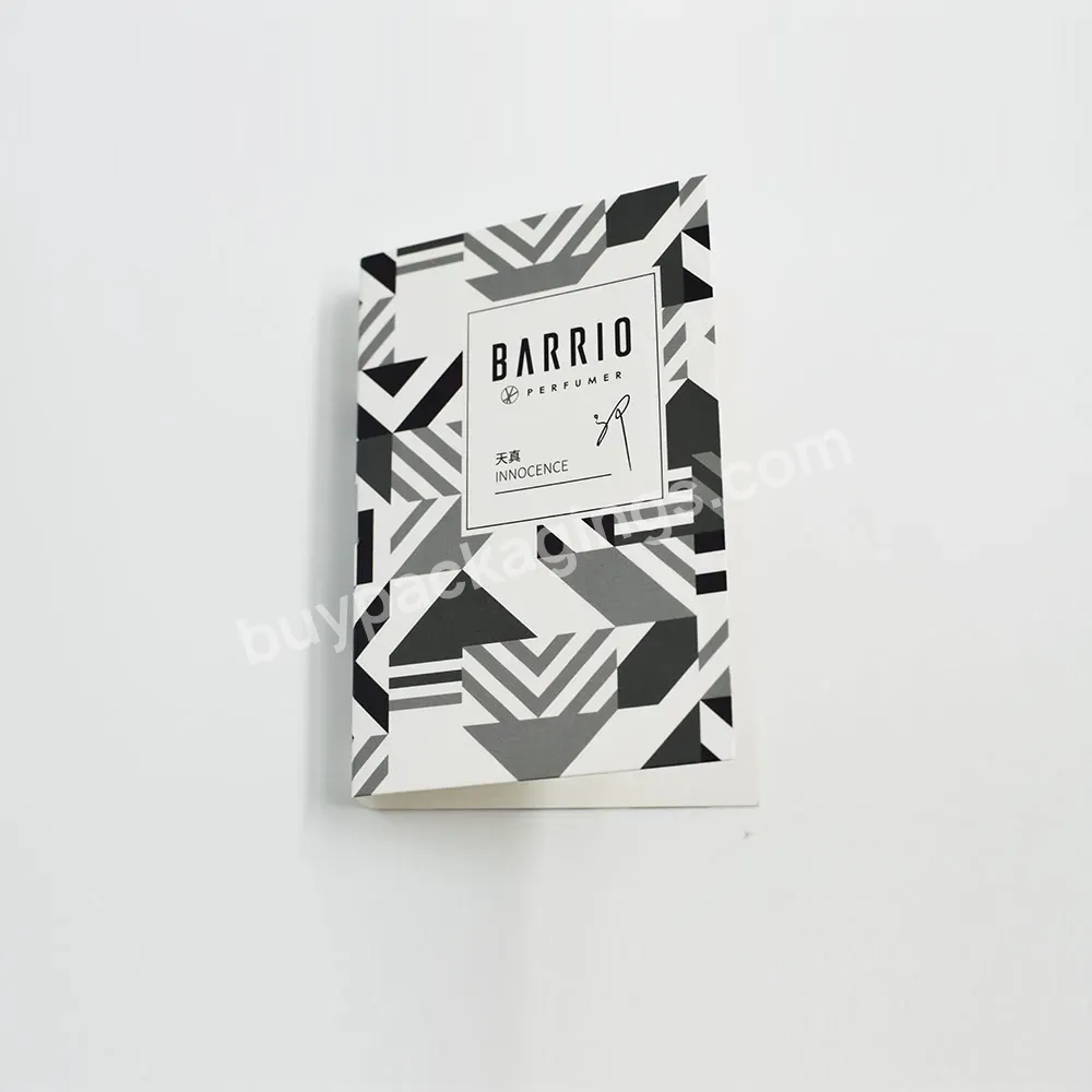 Custom Printed Fragrance Test Card Foldable Perfume Packaging Box