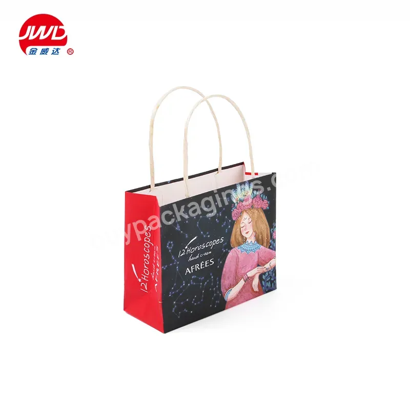 Custom Printed Personalized Red Matte Laminated Retail Shopping Euro Tote Paper Bag With Logos