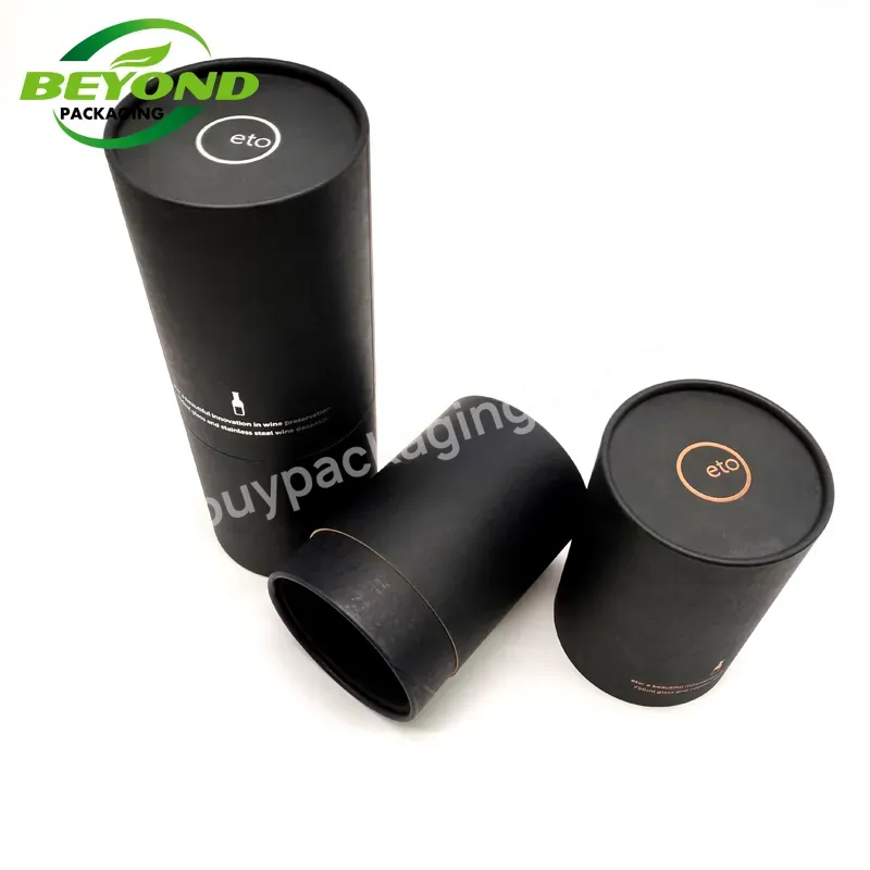 Custom Printed Wine Packaging Tube Eco Friendly Round Luxury Cylinder Wine Packaging Paper Tube Packaging For Wine