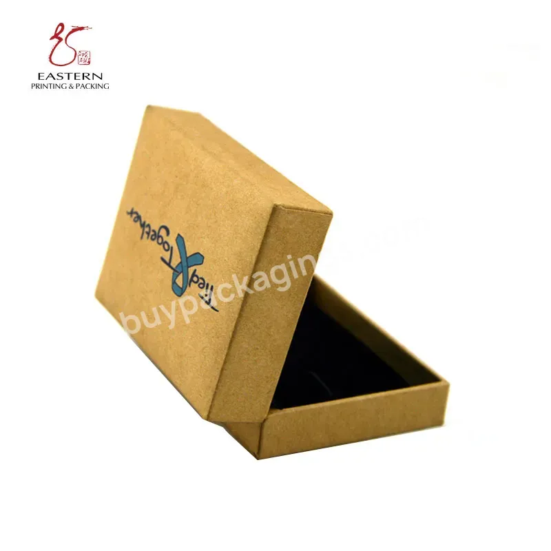 Custom Printing Black Logo Kraft Jewelry Paper Packaging Box