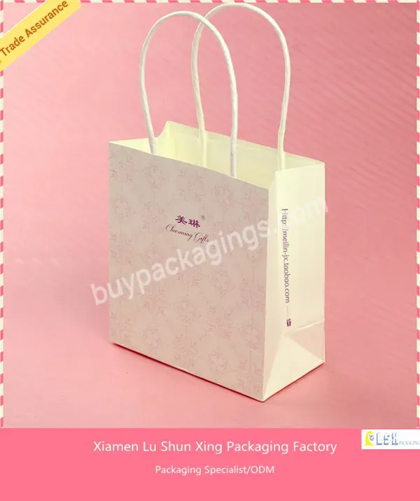 Custom Printing Folding Shopping Kraft Paper Bag With Handle.