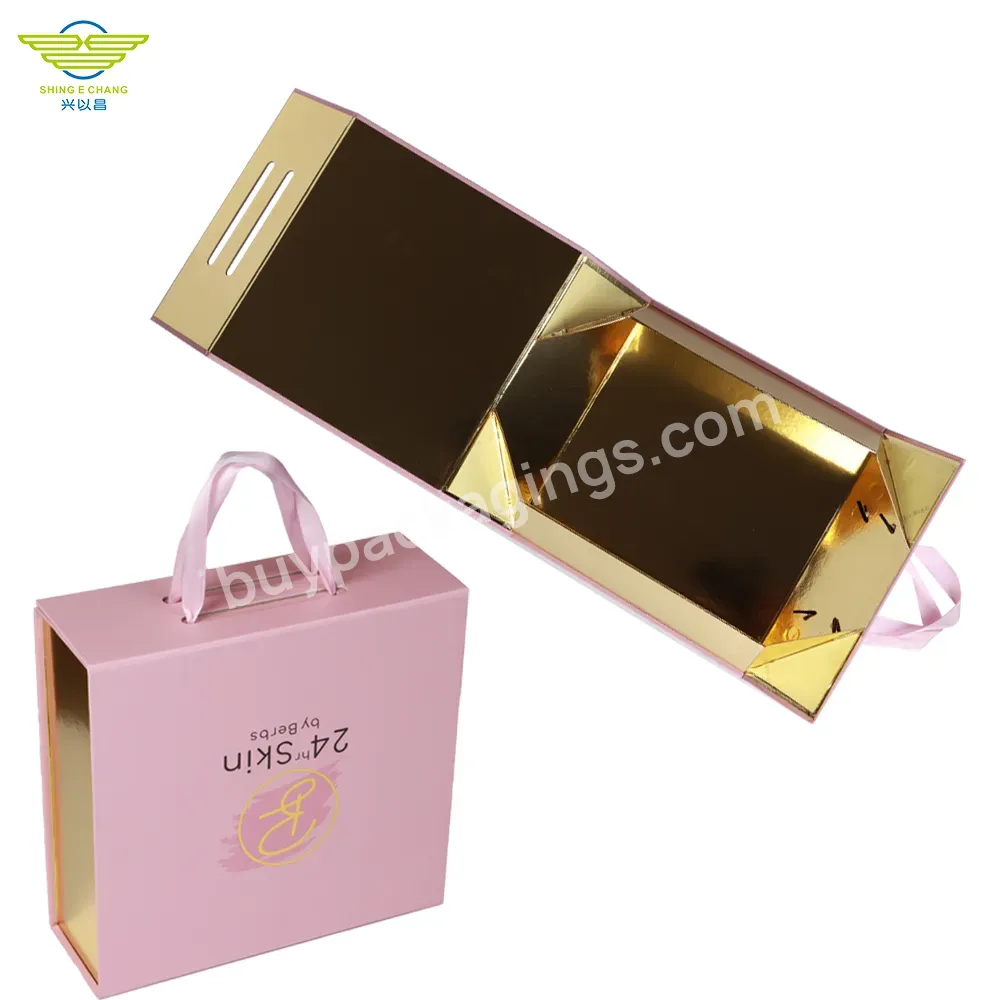 Custom Printing Logo Rigid Cardboard Luxury Flap Open Magnetic Clothing Folding Packaging Gift Box Foldable Paper Boxes