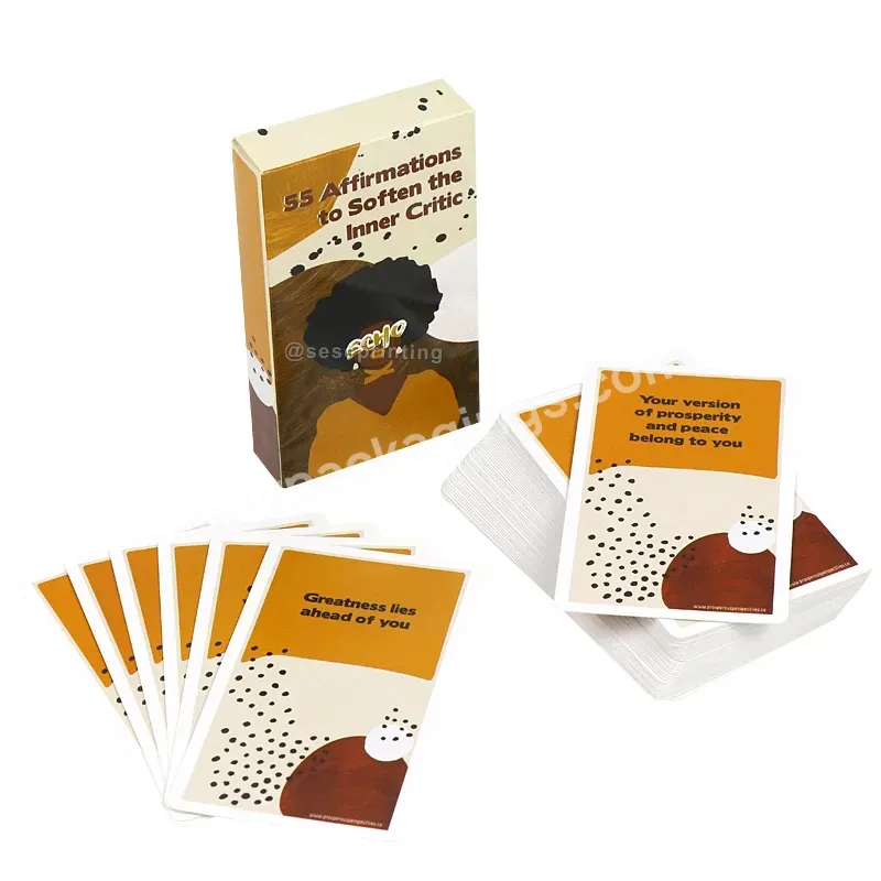 Custom Printing Playing Card Affirmation Cards For Black Women 55 Positive Card Games - Buy Affirmation Cards For Black Women,Custom Affirmation Cards,Positive Card Game.