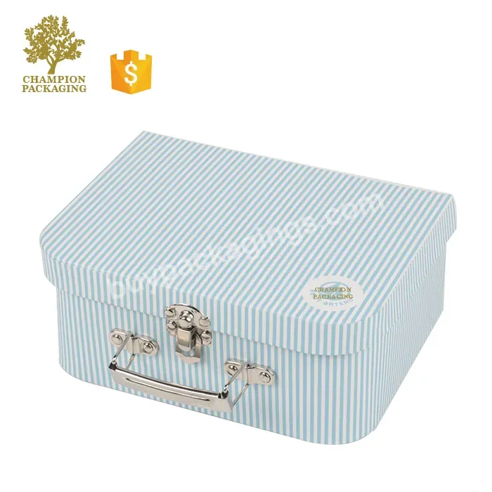 Custom Printing Size Children Toy Suitcase Gift Packaging Box With Metal Lock And Handle