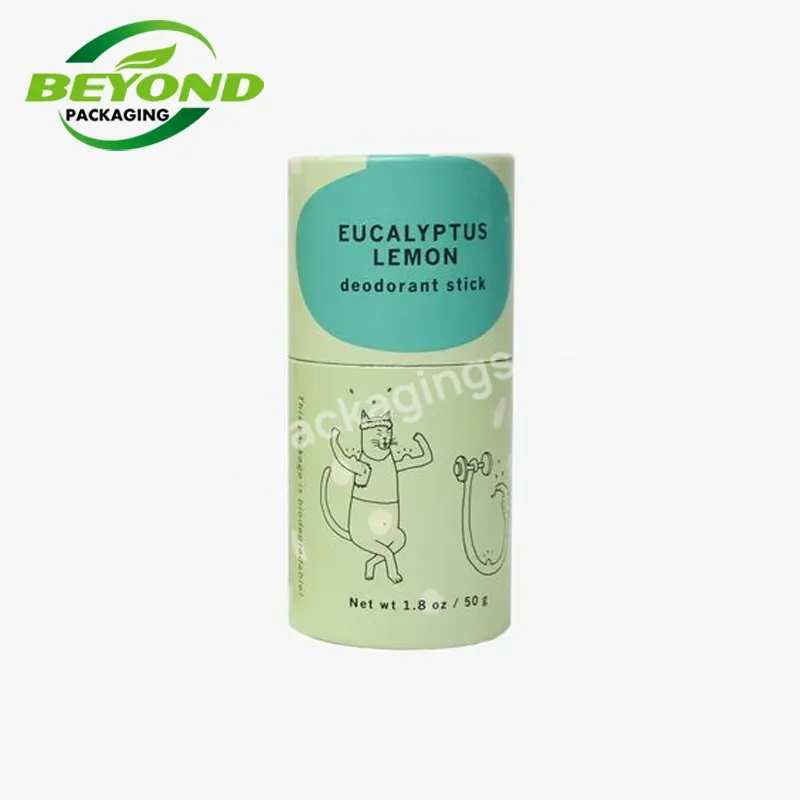 Custom Private Brand Paper Tube Push Up Packaging Container Deodorant Stick Tube Eco Friendly Push Up Paper Tube