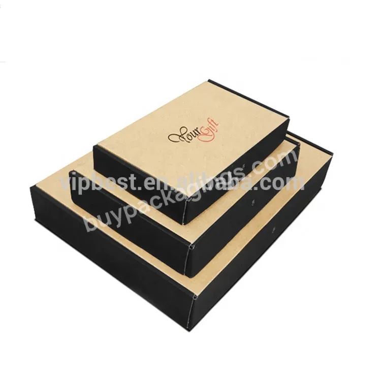 Custom Retail Logo Printed Corrugated Paper Box Wallet Paper Cardboard Box Mailbox