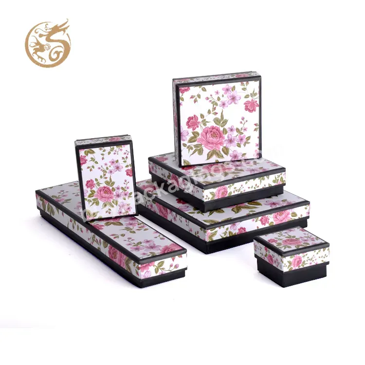 Custom Ring Earring Necklace Boxes Matt Colorful Black Jewelry Box Lid And Base Jewelry Paper Box Packaging With Logo