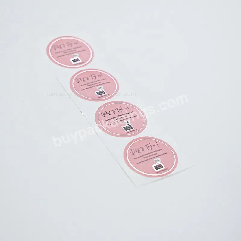 Custom Round Adhesive Stickers Synthetic Paper Bottle Label Roll Logo Label Sticker Printing