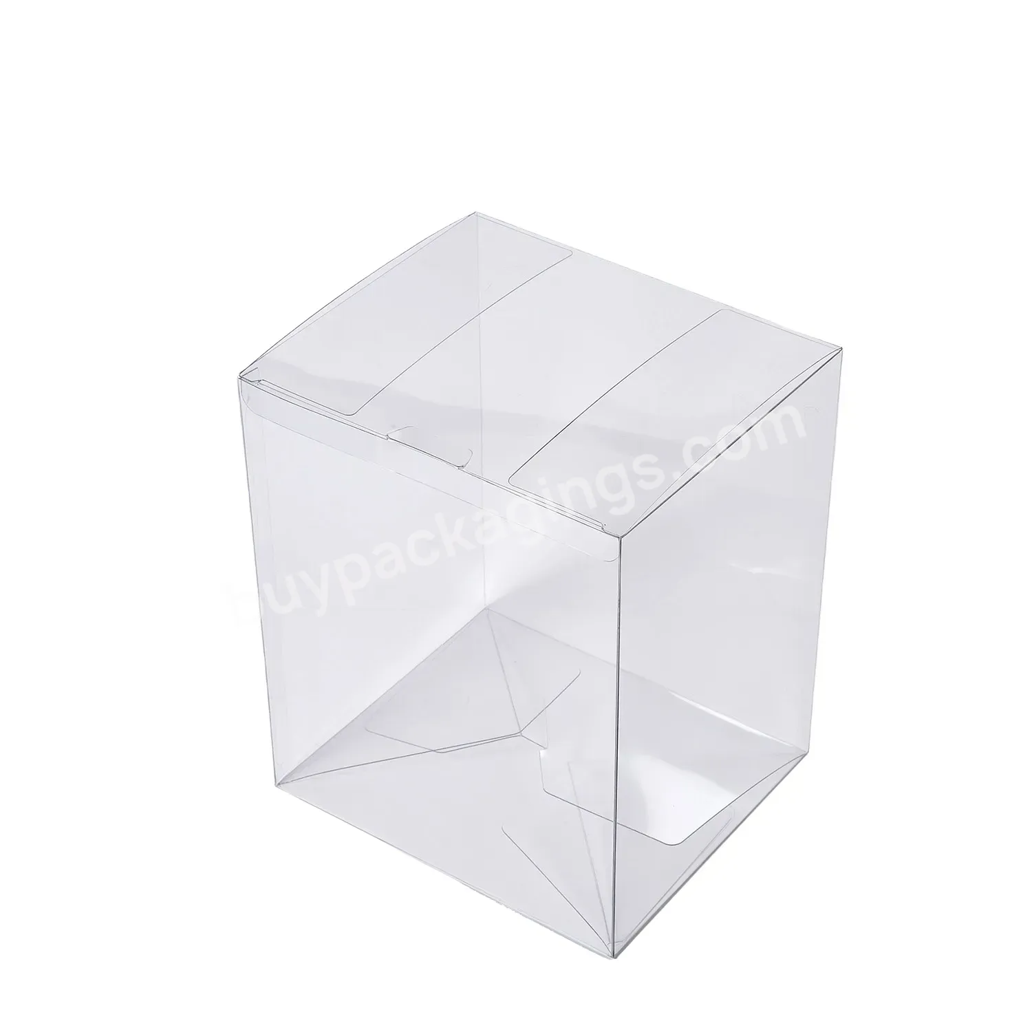 Custom Size Folding Transparent Plastic Pvc Makeup Sponge Packaging Collapsible Clear Plastic Box