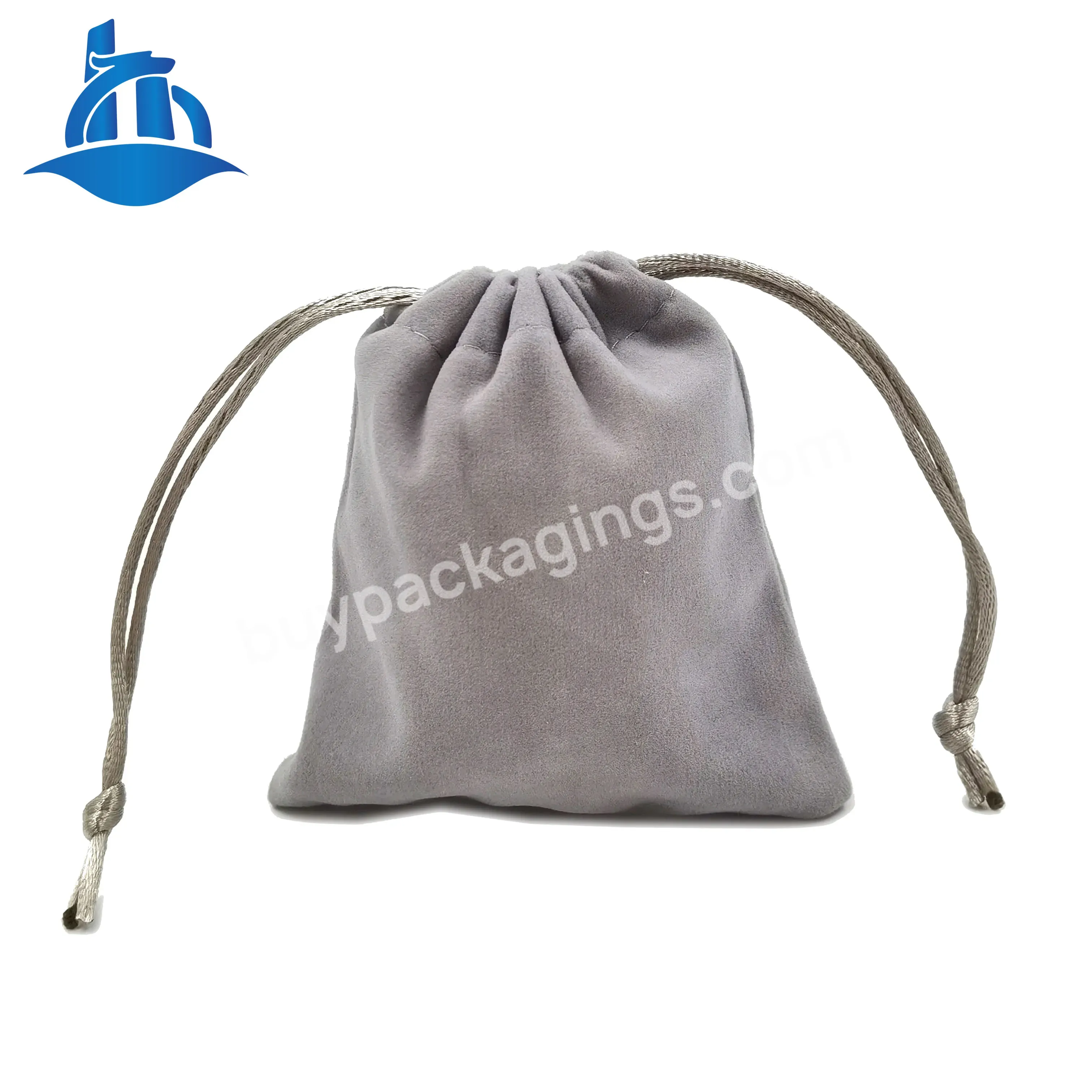 Custom Size Logo Velvet Bag Jewelry Show Off With Velour Drawstring Gift Bags Dust Bag Velvet Pouch