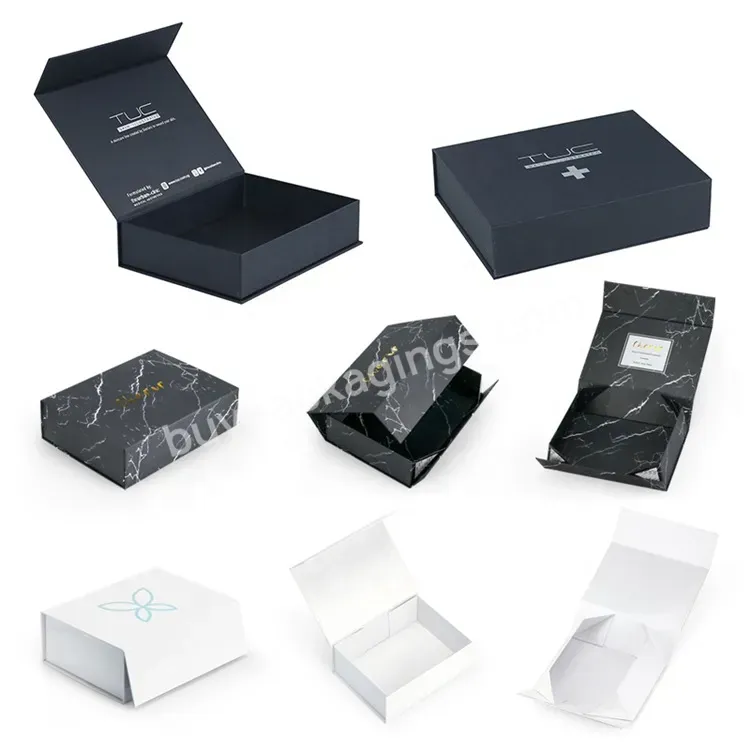 Custom Size Recyclable Cardboard Luxury Folding Gift Boxes With Magnetic For Cosmetic