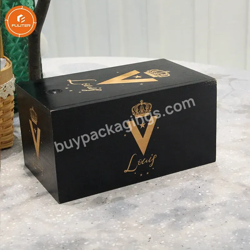 Custom Sliding Lid Gift Package Black Wooden Cigar Box - Buy Wooden Cigar Box,Wood Cigar Box,Cigar Boxes Wood.