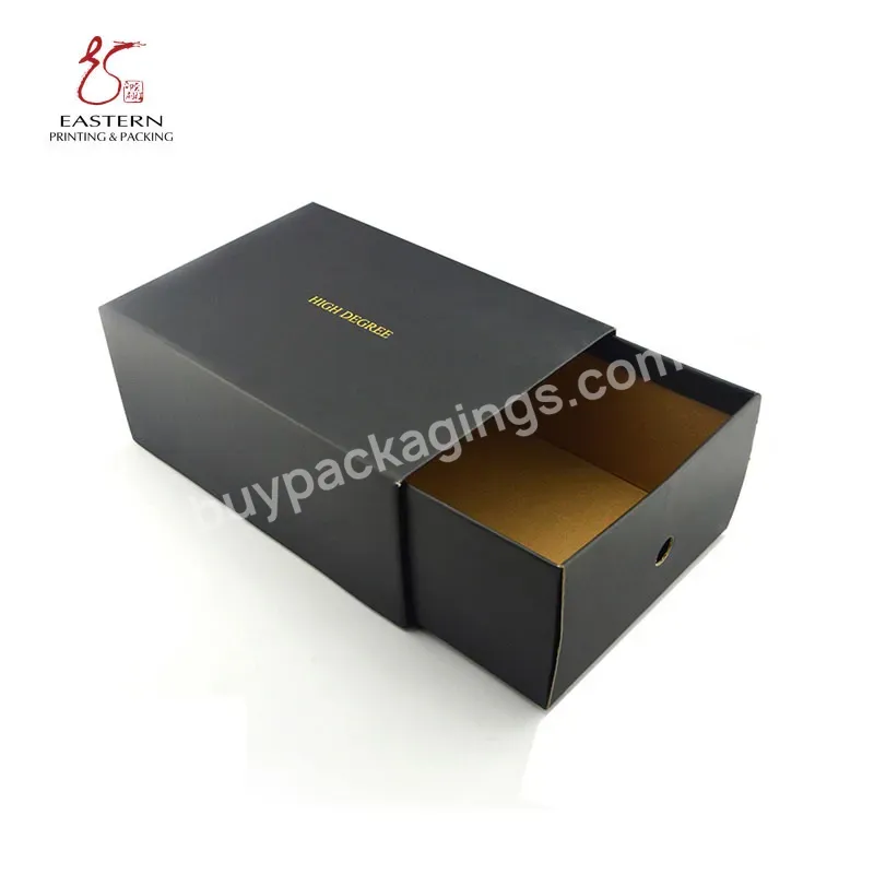 Custom Sliding Shoe Box With Black Color