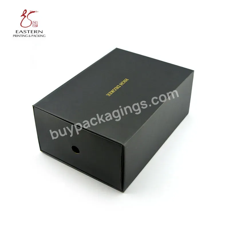 Custom Sliding Shoe Box With Black Color