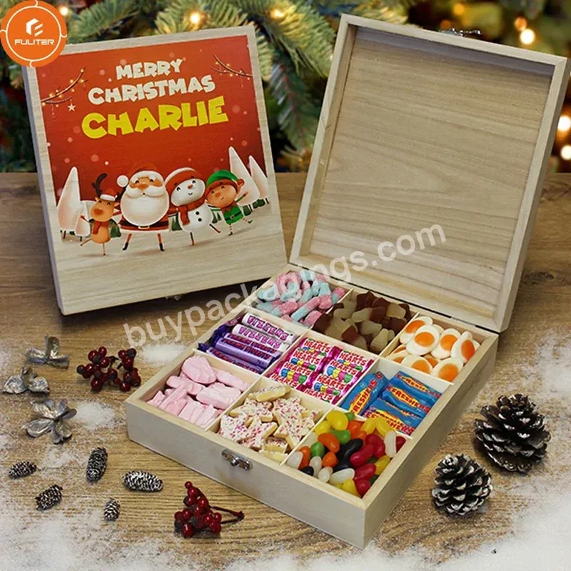 Custom Small Christmas Collection Food Packaging Wooden Gift Sweet Boxes With Divider - Buy Wooden Gift Boxes,Custom Wooden Box,Small Wooden Boxes.