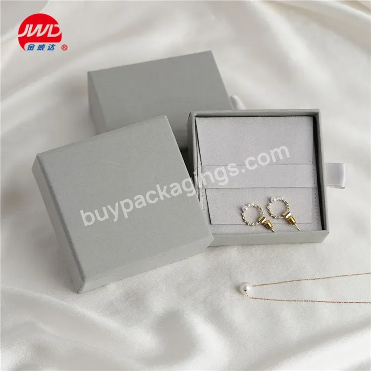 Custom Small Jewellery Necklace Ring Drawer Paper Cardboard Jewelry Packaging Box With Logo