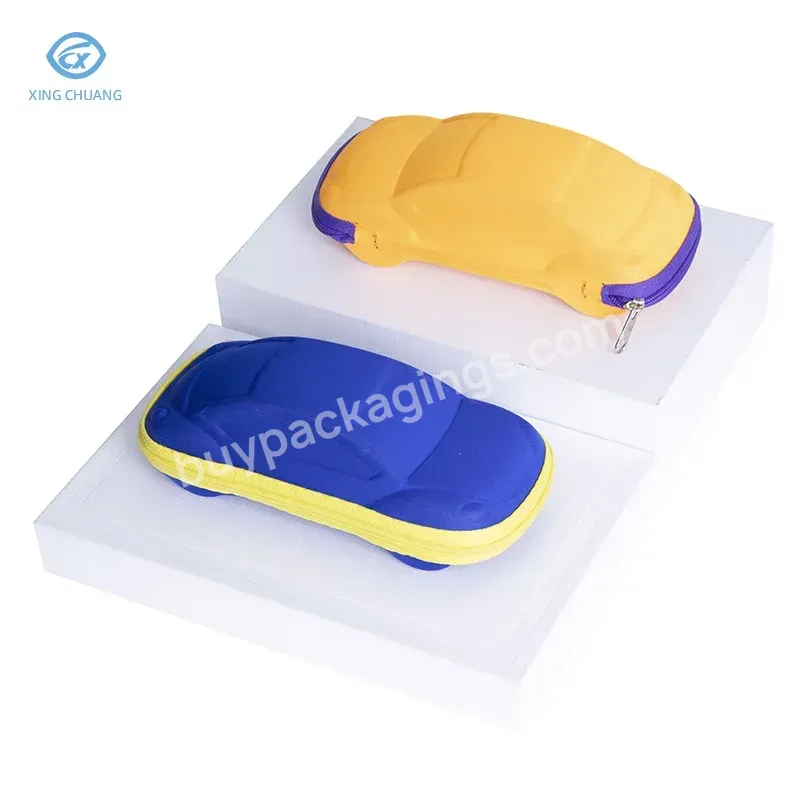 Custom Sports Glasses With Belt Clip Large Size Eye Wear Zipper Car Glasses Box Case Eva Sunglasses Case