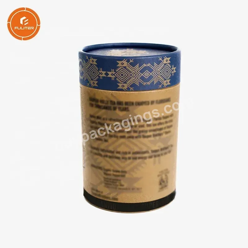 Custom Tea Bag Packaging Kraft Paper Tube Box