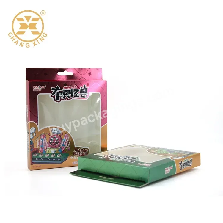 Custom Transparent Window Candy Box Recyclable Small Customized Favors White Paper Candy Coated Paper Box With Window