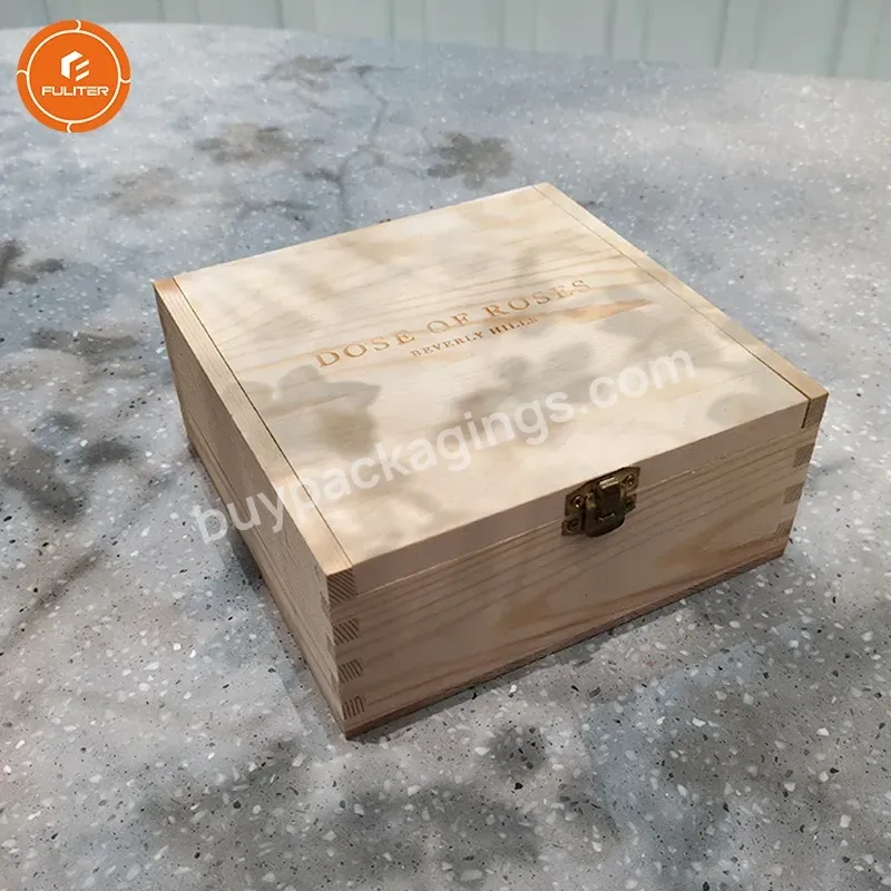 Custom Unfinished Pine Wood Cigar Humidor Box With Lock Clasp - Buy Cigar Humidor Box,Cigar Box Lock,Cohiba Cigar Humidor Box.