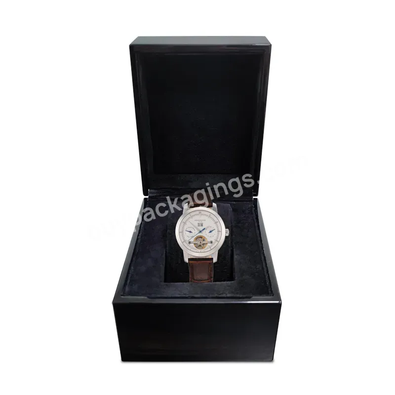 Custom Velvet Lining Luxury Wooden Display Watch Box Black Piano Paint Real Carbon Fiber Wood Watch Boxes - Buy Luxury Watch Packaging Box,Custom Wooden Watch Box,Funky Watch Box.