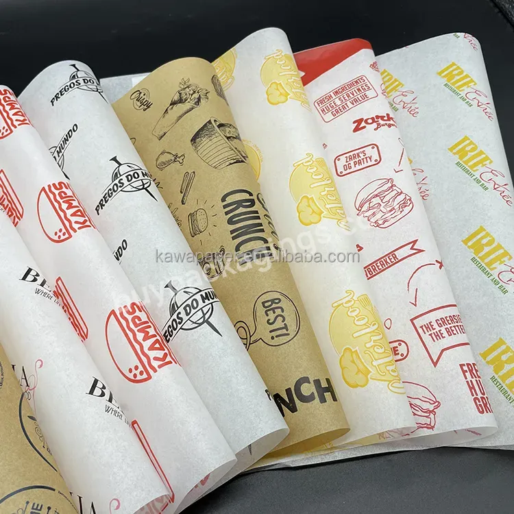 Custom Wax Paper Greaseproof Paper Cookies Package For Sandwich Burger Wrapping Food Package - Buy Custom Wax Paper For Food Cookies Package,Greaseproof Paper For Burger Wrapping Wrapping Paper Food,Food Grade Paper Paper For Hamburger Food Package.