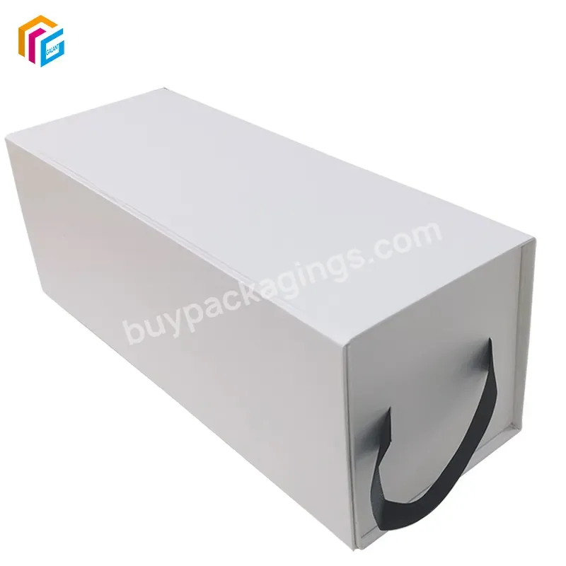 Custom White Magnetic Box Clothes Packaging Luxury Rigid Perfume Bottle Gift Magnetic Closure Box Packaging With Foam Insert