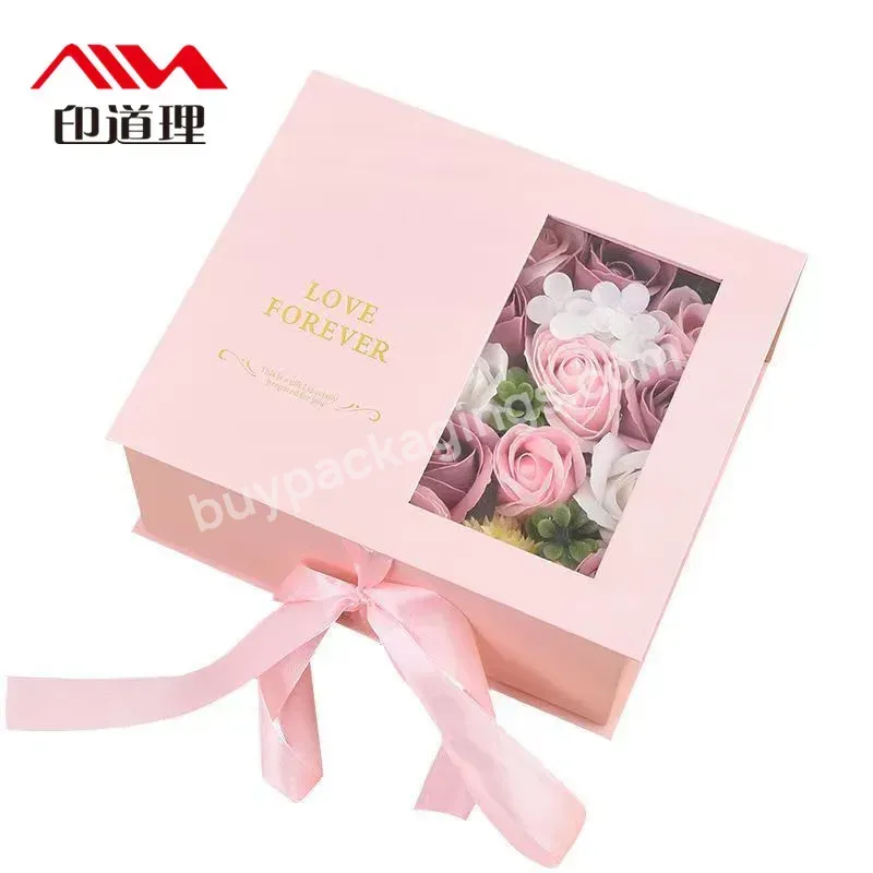 Custom Wholesale Flower Gift Packaging Box Different Colors Square Floral Boxes