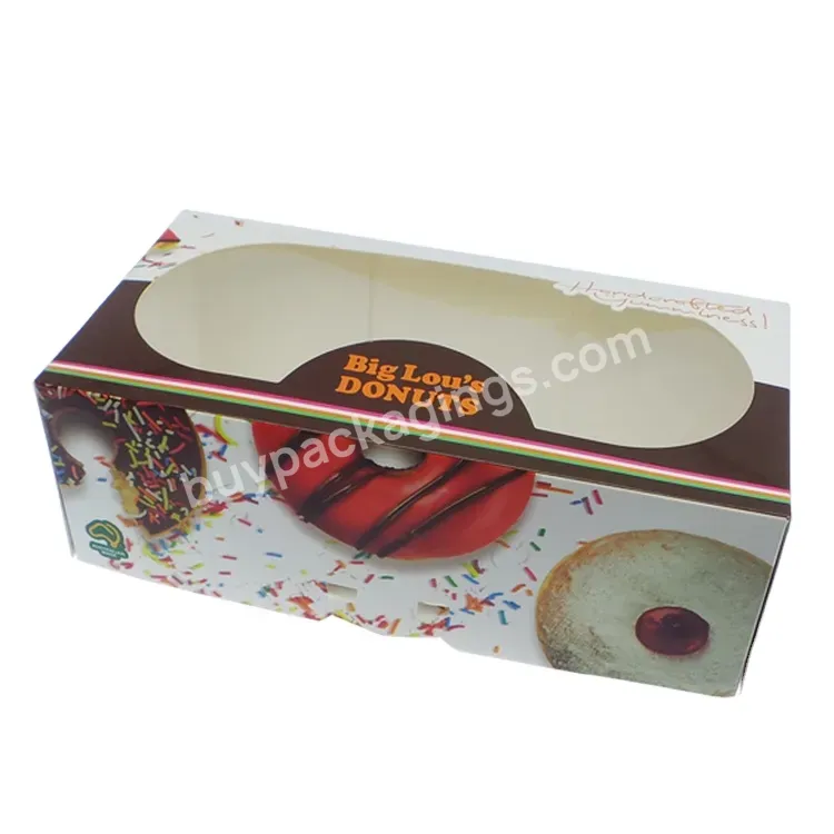 Custom Wholesale Paper Cake Box Eco-friendly Bakery Cake Donuts And Cookie Doughnut Box With Insert