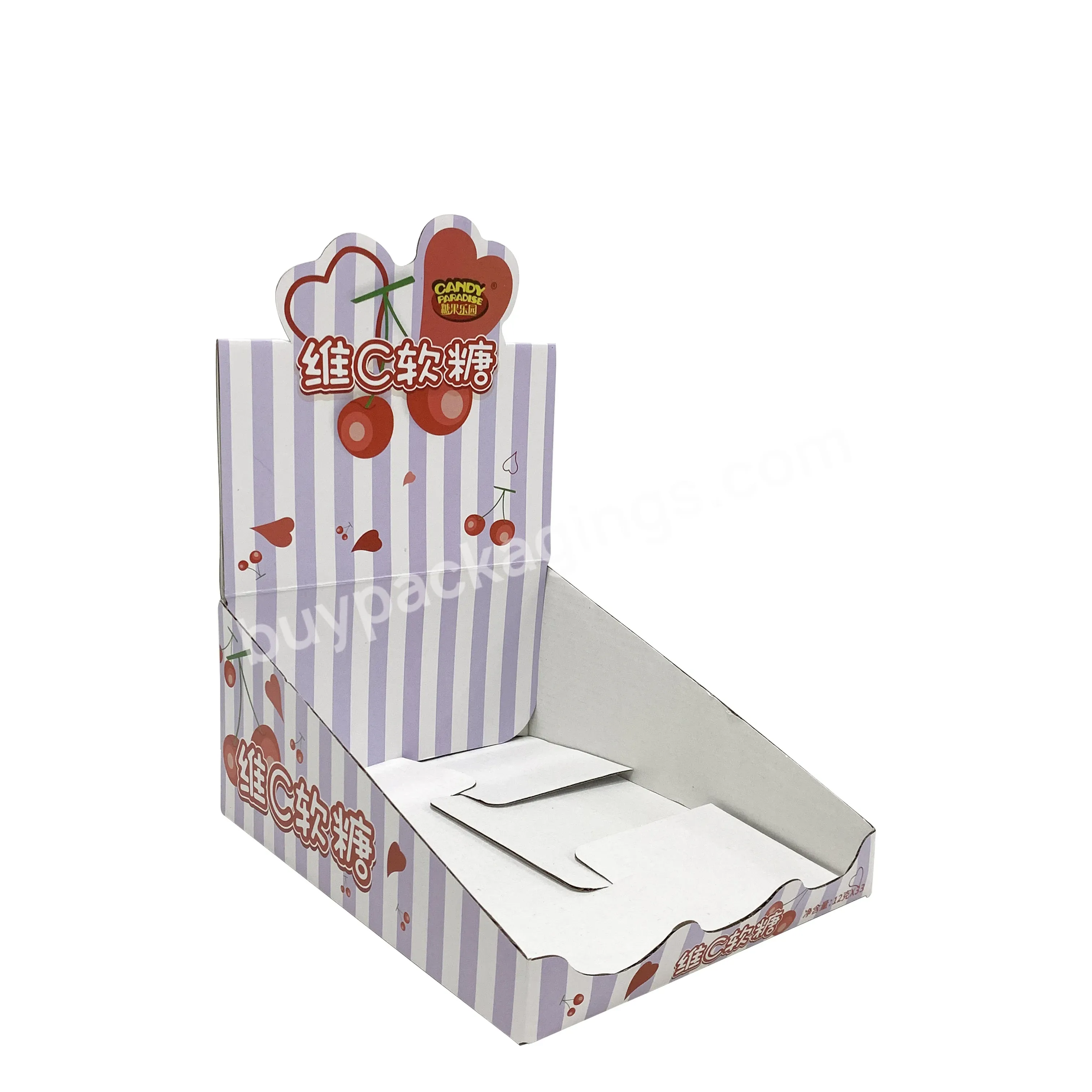 Custom Wholesale Soft Candy Display Corrugated Counter Paper Boxes