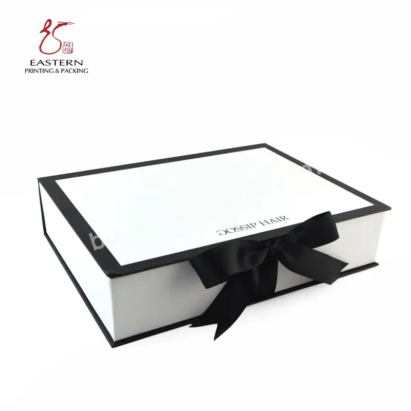 Custom Wig Packaging Box With Ribbon Gift Paper Box