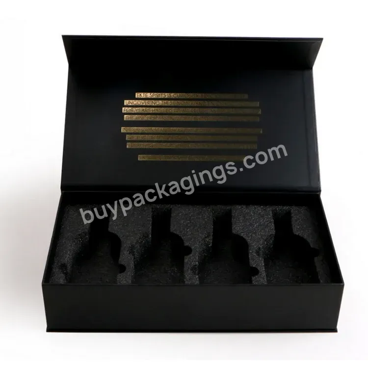 Customised Gold Foil Logo Cosmetic Magnetic Lid Perfume Gift Packaging Paper Box With Foam Insert