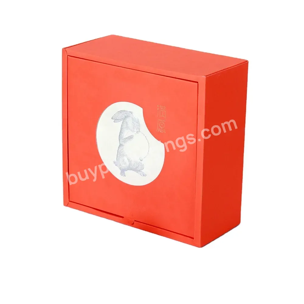Customised Moon Cake Box Paper Square Pastry Mooncake Box Packaging Cheap Food Packaging Gift Box Wholesale