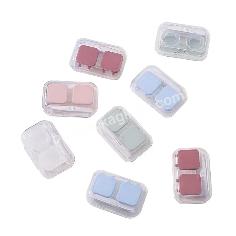 Customizable Multi Color Contact Lenses Case Kit Box Plastic Travel Container Mini Contact Lens Travel Kit