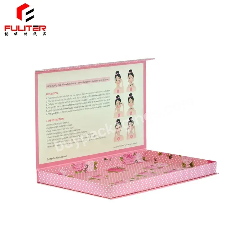 Customization Empty Luxury Eyelash Packaging Box For Plastic Eyelash Book Box Packaging And Lashes Cases Paper Eyelash