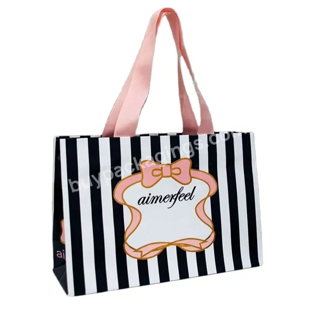 Customize Color Shopping Paper Bag With Logo Lid And Base Box