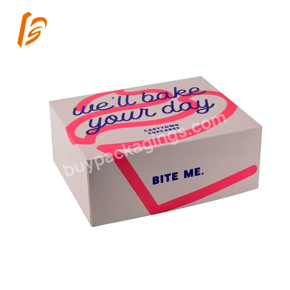 Customize Gift Kraft Paper Packaging 12 Cupcake Boxes