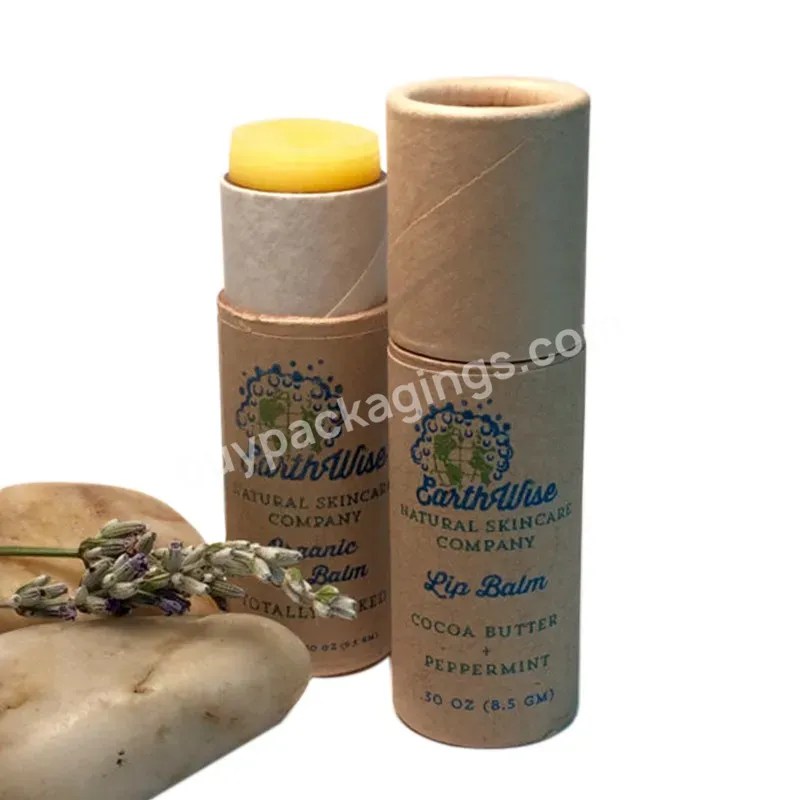 Customized 100% Biodegradable Paper Packaging Cardboard Containers Lipstick/lip Balm Kraft Paper Tube With High Quality - Buy Cardboard Lip Balm Tube,Paper Lipstick Tubes,Paper Tube Box Packaging.