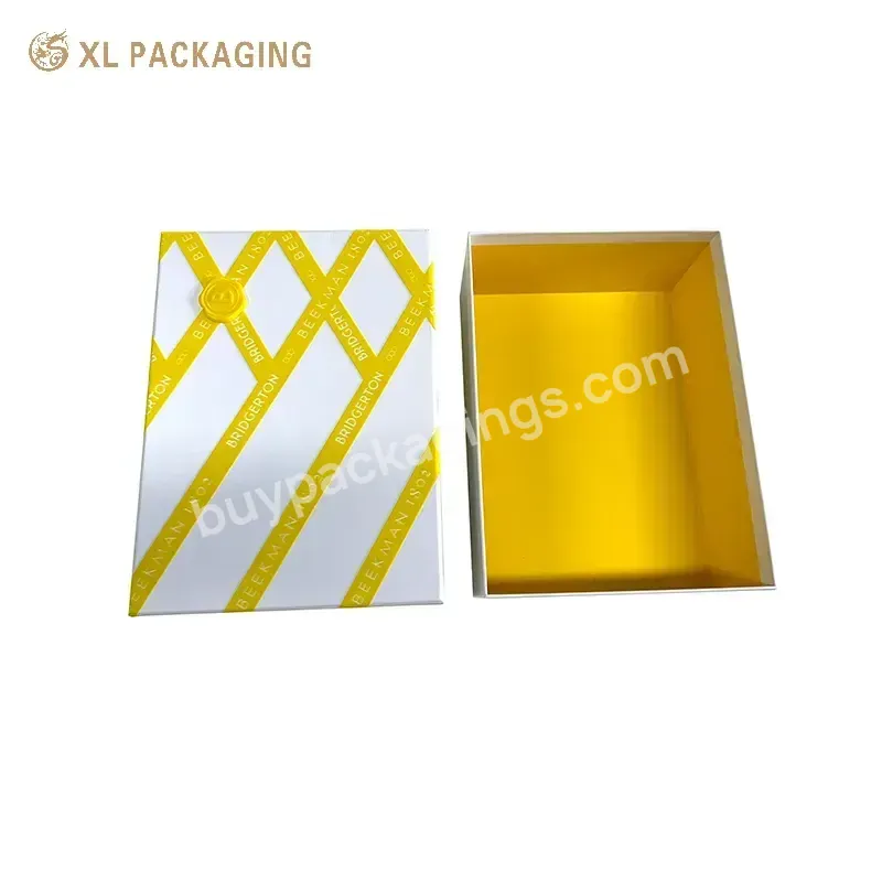Customized Big Empty Yellow Velvet Printing Cosmetic Packaging Box Skincare Collection Paper Box Set With Logo