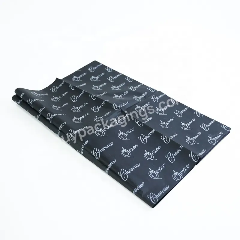 Customized Black Tissue Paper With Flower Roses Gift Wrapping Paper Fashion Accessories Waterproof Logo Printed Offset Printing