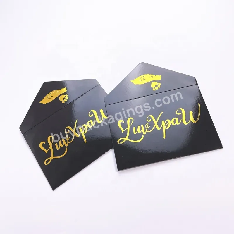 Customized Black Wedding Envelope Paper Gold Gift Envelope For Cash Envelopes