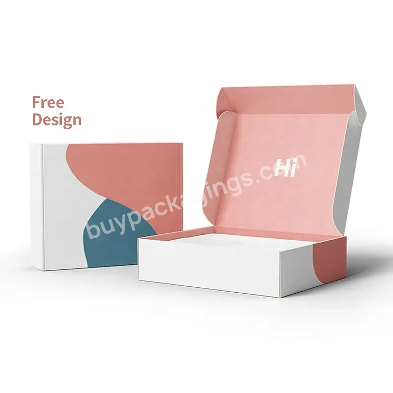 Customized Corrugated Cardboard Packaging Postal Paper Boxes Mailer Box Custom Printed For Garment Apparel