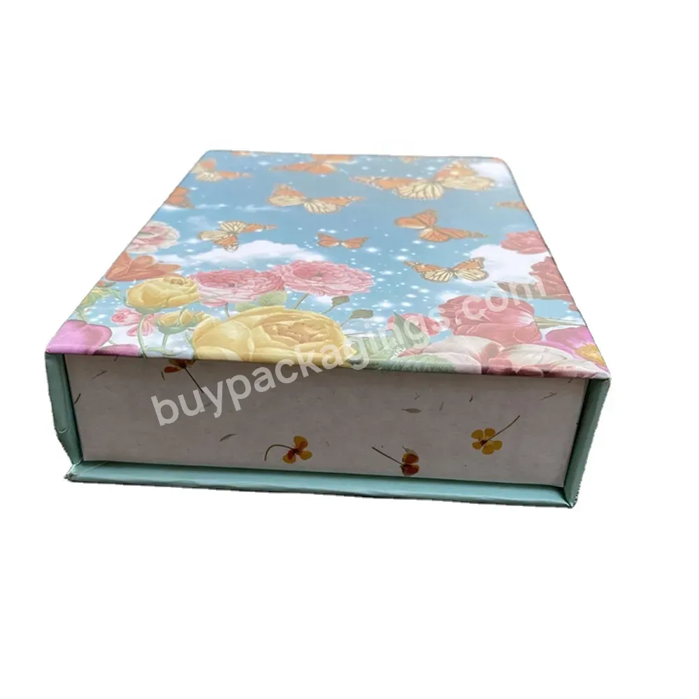 Customized Design Mixed Color High Quality Grey Board Magnetic Gift Box With Lid For Sweet Packaging With Separation