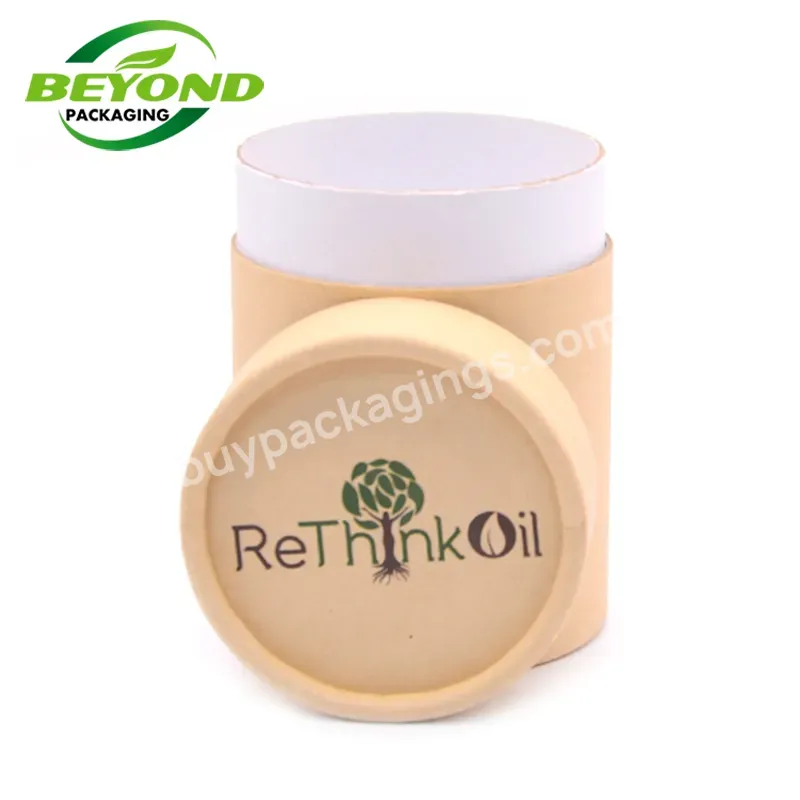 Customized Eco Compostable Round Paper Packaging Cardboard Cylinder Tube Box Wholesale Kraft Paper Tube