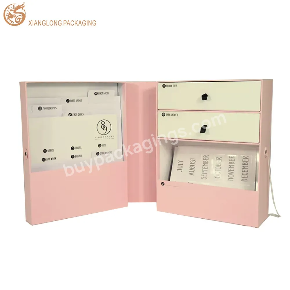 Customized Gold Foil Logo Pink Clamshell Foldable Rigid Gift Packaging Box Collection Box For Cosmetic Skincare