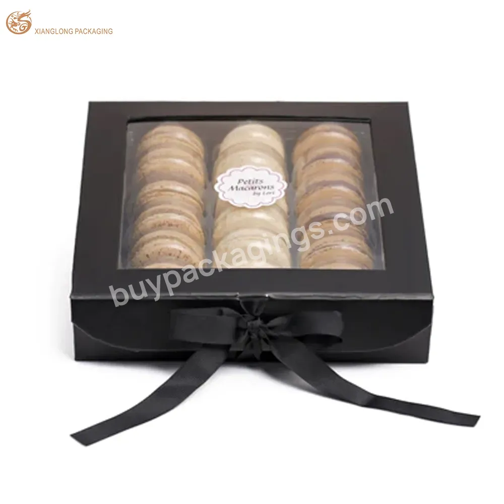 Customized Gold Foil Logo Window Rigid Gift Packaging Box Collection Box For Cosmetic Tools Biscuit Chocolate Packing