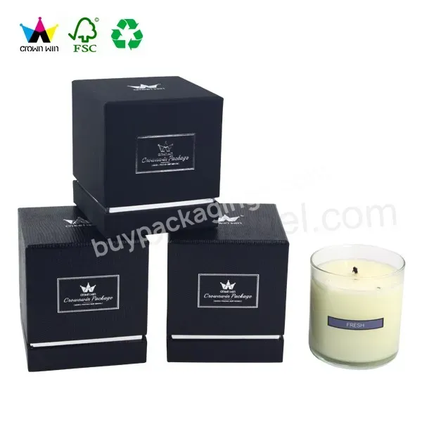 Customized High Quality Matt Lamination Luxury Square 12 X 12 Cardboard Candle Packaging Gift Box