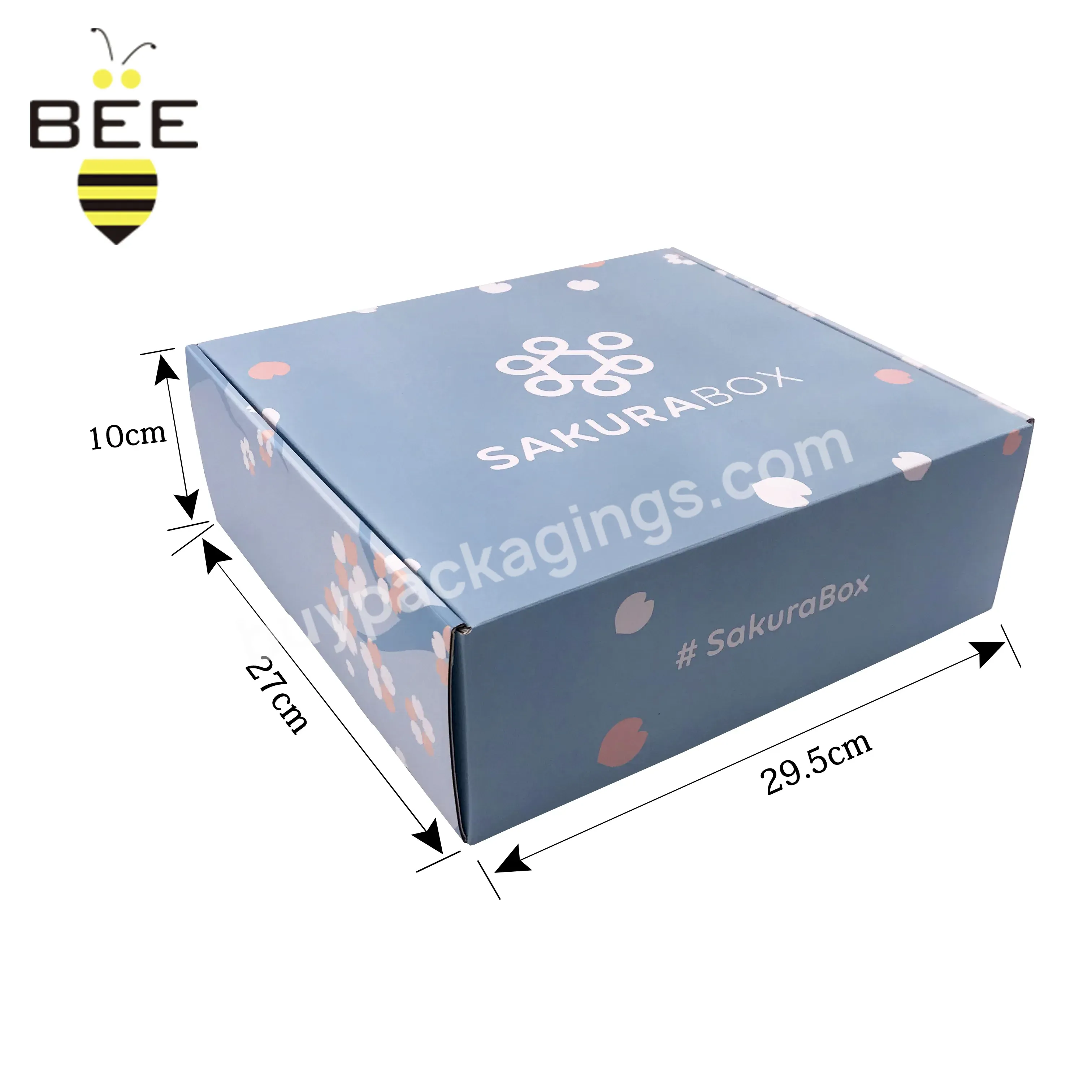 Customized Japanese Sakura Printing Gift Box Cardboard Carton Packaging Shipping Box Mystery Box Snack Paper Bag