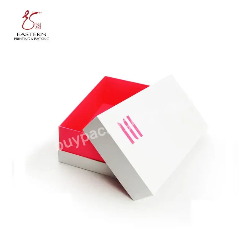 Customized Lid And Base Rigid Gift Box For Skincare Cream Set Paper Packaging Top Bottom Boxes With Neck Gold Foil Logo